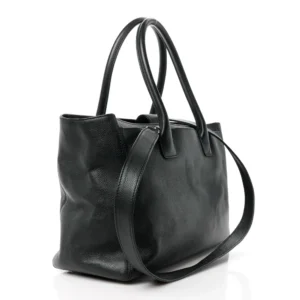 Chanel Calfskin Small Cerf Executive Shopper Tote Black back1