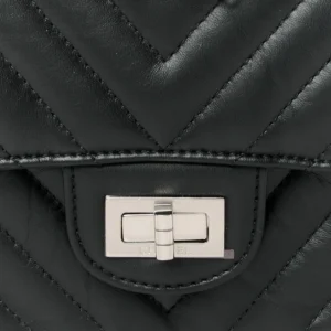 Chanel Chevron Quilted Aged Calfskin 2.55 Reissue Mini Flap Black detail2