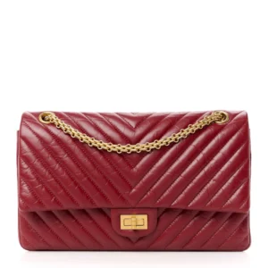 Chanel Chevron Quilted Aged Calfskin Medium 2.55 Reissue 226 Flap Red Aged Gold Hardware Quality Replica