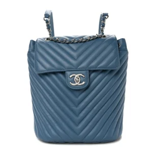 Chanel Chevron Quilted Calfskin Small Urban Spirit Backpack Light Blue Silver Hardware Quality Replica