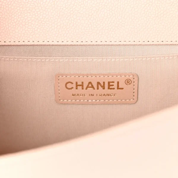 Chanel Chevron Quilted Caviar Medium Boy Flap Light Beige Gold Hardware Replica Designer Bags