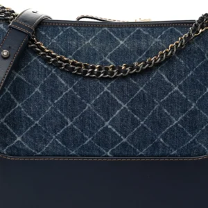 Chanel Denim & Calfskin Medium Gabrielle Hobo Blue detail2