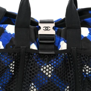 Chanel Nylon Mesh Large Airline Tote Multicolor detail2