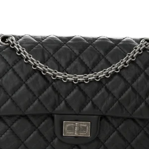 Chanel Quilted Aged Calfskin Medium 2.55 Reissue 225 Flap Black detail2