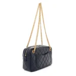 Chanel Quilted Aged Calfskin Medium Reissue Camera Case Navy Aged Gold Hardware Replica Bags