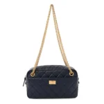 Chanel Quilted Aged Calfskin Medium Reissue Camera Case Navy Aged Gold Hardware Replica Bags