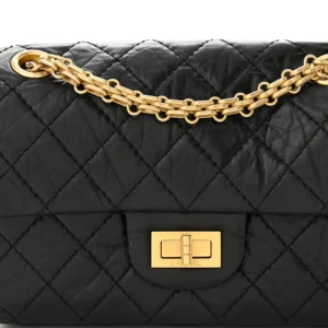 Chanel Quilted Aged Calfskin Mini 2.55 Reissue Flap Black detail2