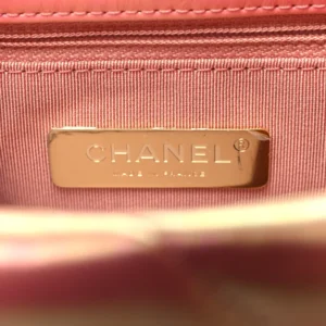 Chanel Quilted Calfskin Medium Chanel 19 Flap Pink logo1