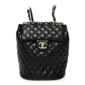 Chanel Quilted Calfskin Small Urban Spirit Backpack Black Gold Hardware Lushentic Replica