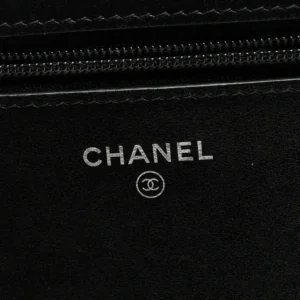 Chanel Quilted Caviar Boy Wallet On Chain (WOC) Black logo1