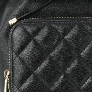 Chanel Quilted Caviar Medium Business Affinity Backpack Black detail2