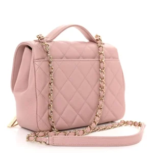 Chanel Quilted Caviar Medium Business Affinity Flap Light Pink back1