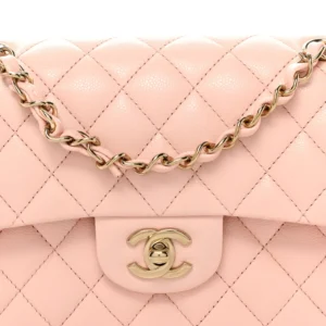 Chanel Quilted Caviar Small Double Flap Pink detail2