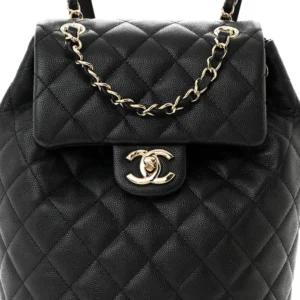 Chanel Quilted Caviar Small Urban Spirit Backpack Black detail1