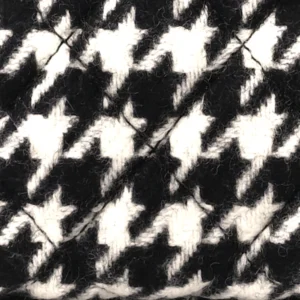 Chanel Quilted Houndstooth Tweed Micro Kelly Shopper Black and White detail2