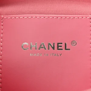 Chanel Quilted Lacquered Shaded Caviar CC My Everything Drawstring Backpack Pink logo1