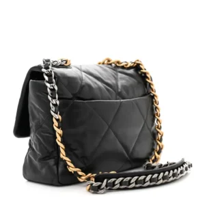 Chanel Quilted Lambskin Large Chanel 19 Flap Black back1