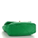 Chanel Quilted Lambskin Large Chanel 19 Flap Green Aged Gold Hardware Replica Quality