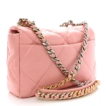 Chanel Quilted Lambskin Large Chanel 19 Flap Light Pink Mixed Metal Hardware Replica Bags