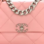 Chanel Quilted Lambskin Large Chanel 19 Flap Light Pink Mixed Metal Hardware Replica Bags