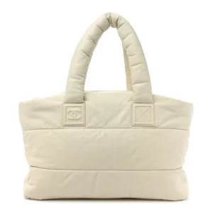 Chanel Quilted Lambskin Large Coco Cocoon Tote White Quality Replica