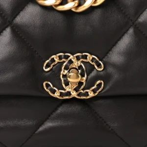 Chanel Quilted Lambskin Medium Chanel 19 Flap Dark Brown detail2