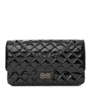 Chanel Quilted Patent Calfskin Medium 2.55 Reissue 225 Flap So Black Lushentic Grade Bags