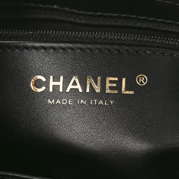 Chanel Quilted Shiny Aged Calfskin Micro Kelly Shopper Black Aged Gold Hardware Lushentic Replica