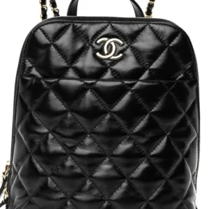 Chanel Shiny Calfskin Small My Pocket Backpack Black detail1